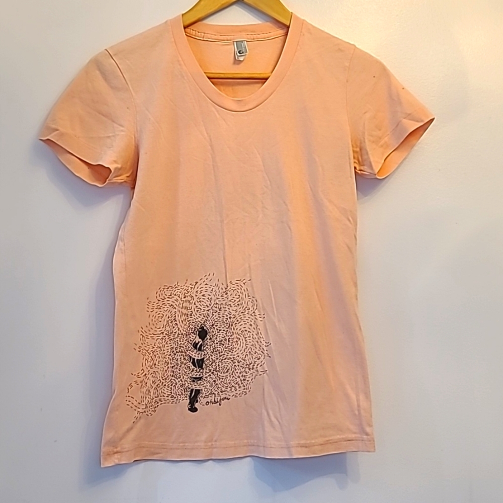 Ohbijou Band Graphic T-shirt Pink